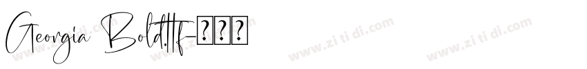Georgia Bold.ttf字体转换